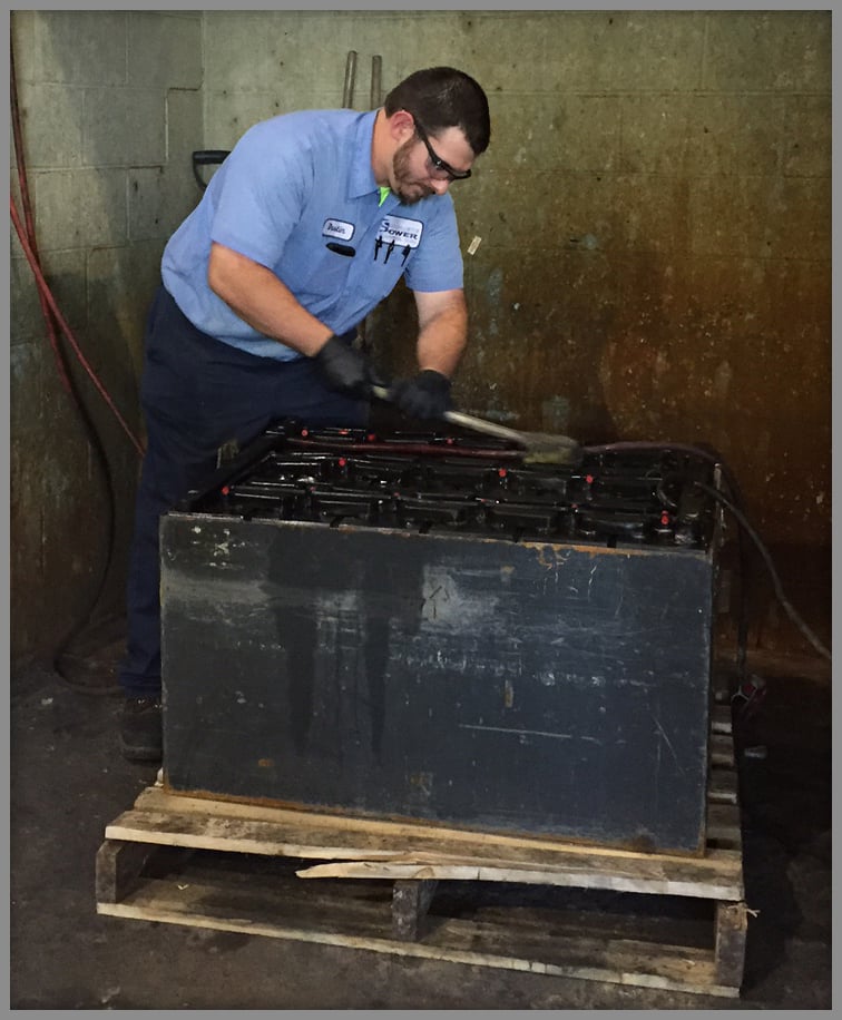 Battery washing